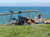 Bike Traveler With Folding Solar Panel